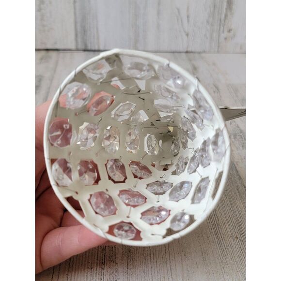 Metal white angel wing beaded ornament Xmas - Picture 9 of 10